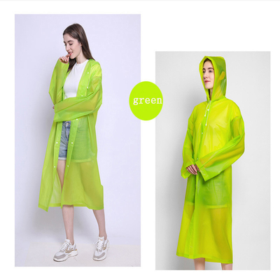 Reusable Biodegradable Rainwear Adult Women's Waterproof Raincoat for Outdoor Activities