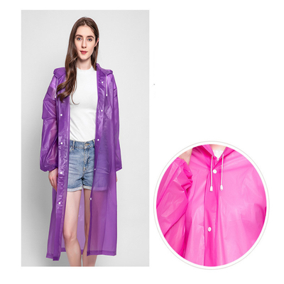 Reusable Biodegradable Rainwear Adult Women's Waterproof Raincoat for Outdoor Activities