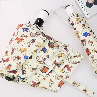 Stay Cool and Protected with Our Children's Bear Sunshade Umbrella 21 Inches*8k
