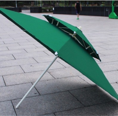 Outdoor Furniture 2.5m Double Top Fiber Umbrella for Sun Protection and Windproof