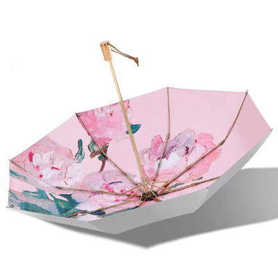 Titanium Silver Glue Sunshade Umbrella for UV Sun Protection and Wind Resistance