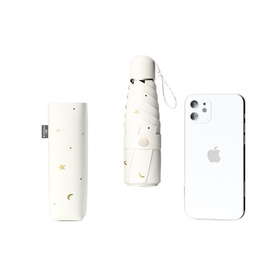 Five-Folding Umbrella Pattern Portable Compact for Women Protecting from Rain and Sun