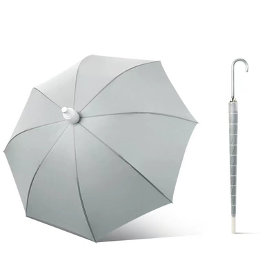 Travel Companion Straight Umbrella with Anti Drip Plastic Sleeve Cover J Stick Handle