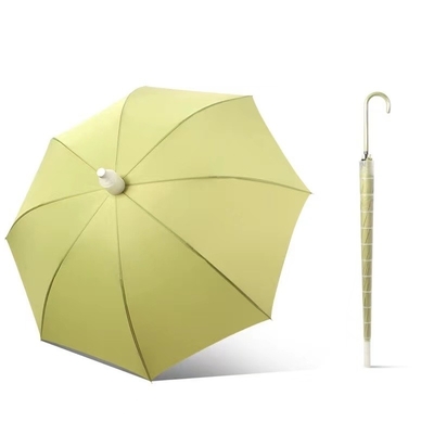 Travel Companion Straight Umbrella with Anti Drip Plastic Sleeve Cover J Stick Handle