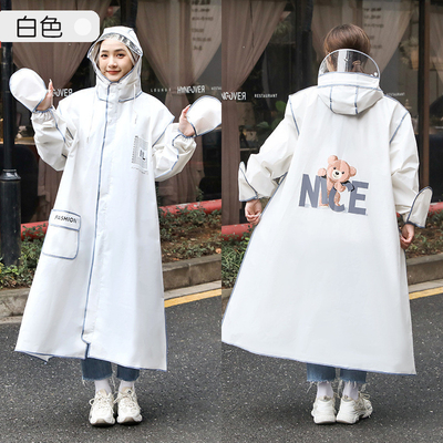 Transparent Long Raincoat Thickening Electric Vehicle Poncho for Female Riders