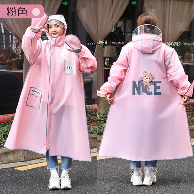 Transparent Long Raincoat Thickening Electric Vehicle Poncho for Female Riders