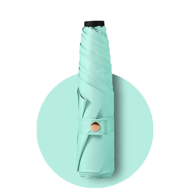 Pongee Material 5K 19inch Japanese Triple Folding Umbrella for Rain and Sun Protection