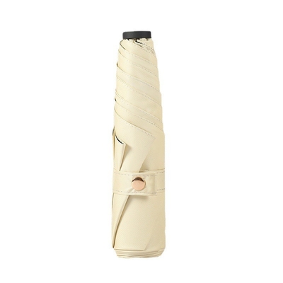 Pongee Material 5K 19inch Japanese Triple Folding Umbrella for Rain and Sun Protection