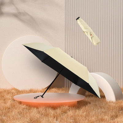 Pongee Material 5K 19inch Japanese Triple Folding Umbrella for Rain and Sun Protection