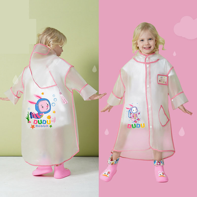 Single-Person Rainwear Little Dinosaur Cartoon Poncho for Elementary School Students