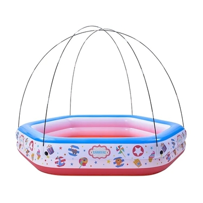 Experience Circus-Themed Fun with Full-Sized Inflatable Pool and Oxford Fabric Canopy
