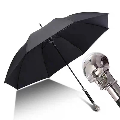 Japanese Animal Head Black Custom Straight Bar Umbrella for Creative Personalities