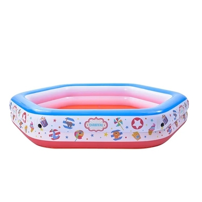 Experience Circus-Themed Fun with Full-Sized Inflatable Pool and Oxford Fabric Canopy