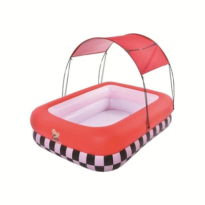 Experience Circus-Themed Fun with Full-Sized Inflatable Pool and Oxford Fabric Canopy