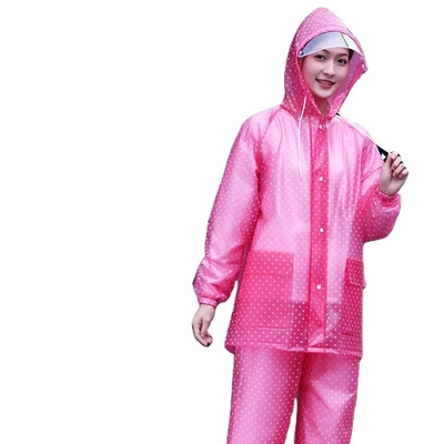 Customized Color RAINWEAR Women's Split Raincoat and Men's Waterproof Rain Pants Suit