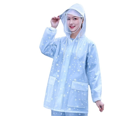 Customized Color RAINWEAR Women's Split Raincoat and Men's Waterproof Rain Pants Suit