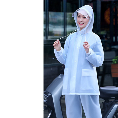 Customized Color RAINWEAR Women's Split Raincoat and Men's Waterproof Rain Pants Suit
