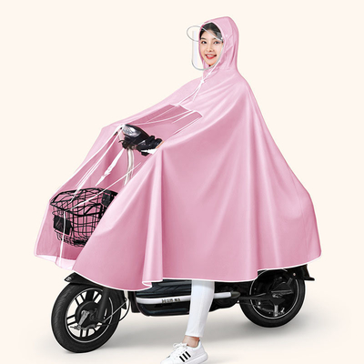 Custom Logo Printing Rain Poncho for Men and Women Riding Battery Car or Bicycle