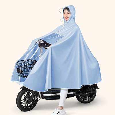 Custom Logo Printing Rain Poncho for Men and Women Riding Battery Car or Bicycle