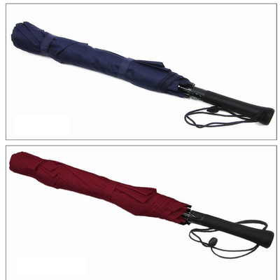 120cm Open Diameter Two Fold Automatic Reinforcement Rain Golf Umbrella for Promotion