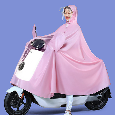 Custom Logo Printing Rain Poncho for Men and Women Riding Battery Car or Bicycle