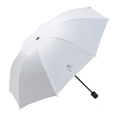 UV Vinyl Sunscreen Female Three Folding Sun Umbrella with Customized Designs Printing