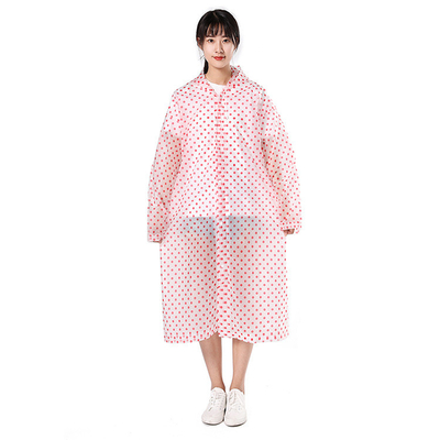 Rainy Outdoor Activity Hiking Long Reusable Waterproof EVA Raincoat for Adults