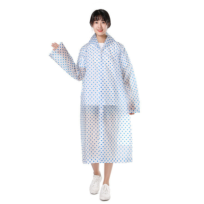 Rainy Outdoor Activity Hiking Long Reusable Waterproof EVA Raincoat for Adults