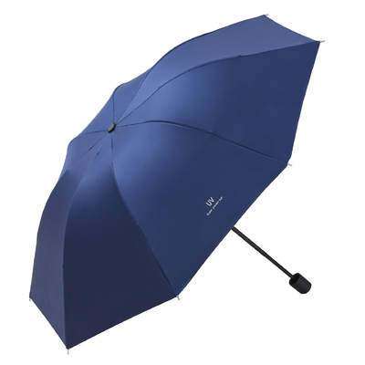 190T Nylon Fabric Three Fold Thick Vinyl Automatic Sunblock Umbrella for Child Safety