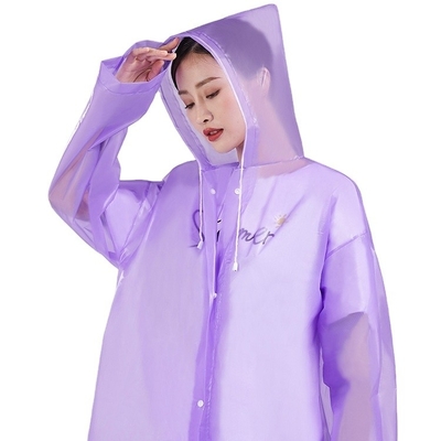 Fishing Supplies 100%EVA Fabric Waterproof Raincoat with Custom Logo and Light Fashion