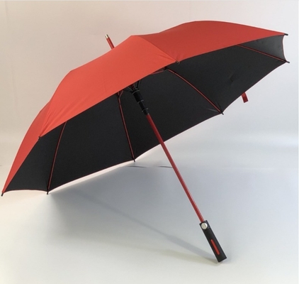 Straight Pattern Golf Size Rain Umbrella with EVA Soft Handle and Silver Coating