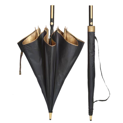 Straight Pattern Golf Size Rain Umbrella with EVA Soft Handle and Silver Coating