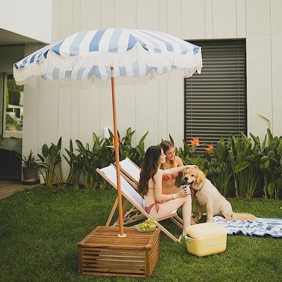 Large Pop Up Anti-UV Portable Sunshade Beach Tent with Customized Logo Fiberglass Frame