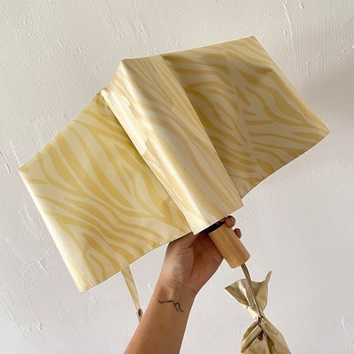 Knock warm yellow Zebra umbrella women's sun and rain dual- sunscreen vinyl daily products