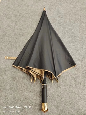 Straight Pattern Golf Size Rain Umbrella with EVA Soft Handle and Silver Coating
