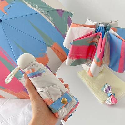 Full Digital Print Automatic Three Folding Foldable Sun Travel Umbrella for Occasion