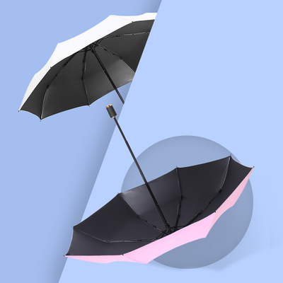 Folding Umbrella Customized Logo for Sunblock and Rain Protection in All Weather Business
