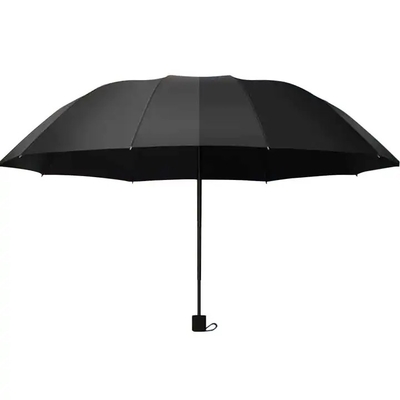Custom Black Wood Aluminum Hand Commerical Foldable Umbrella with Minimalism Style