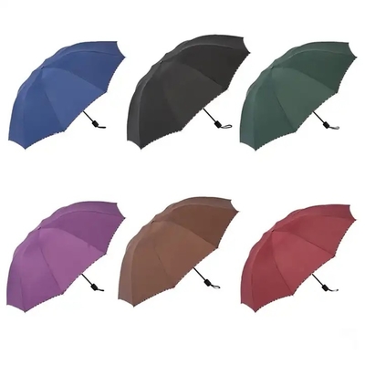 Custom Black Wood Aluminum Hand Commerical Foldable Umbrella with Minimalism Style