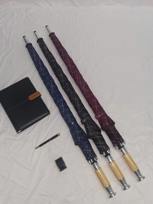 Large Waterproof Japanese and Korean Style Plaid Golf Umbrella Custom Logo Made in Japan