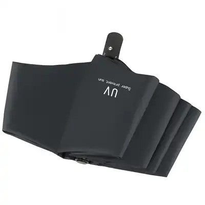 Minimalism Style Three-fold Automatic Umbrella with Sunscreen and Dual UV Protection