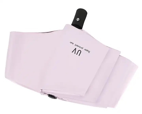 Minimalism Style Three-fold Automatic Umbrella with Sunscreen and Dual UV Protection