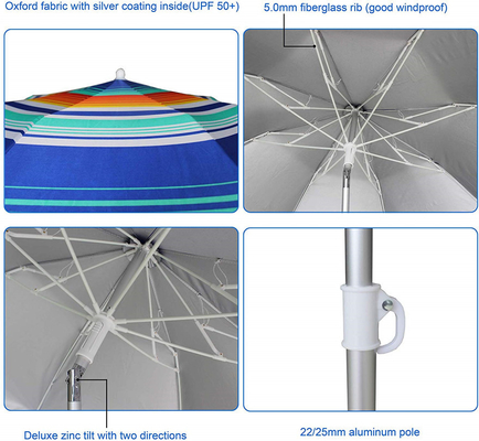 Stylish Sunshade Patio Umbrella with Tassels and Customized Logo Printing