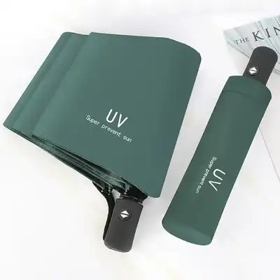Custom Logo Printing Three-Folding Umbrella with Metal Shaft Car Logo Gift and Promotion