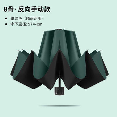 Large Three-fold Fiberglass Frame Reverse Umbrella for Wind and Rain Protection