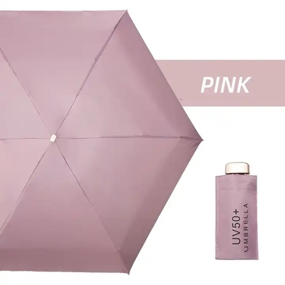 Five Fold 6k UV Sun Umbrella Mini Folding Pocket Umbrella Gift with 87cm Open Diameter