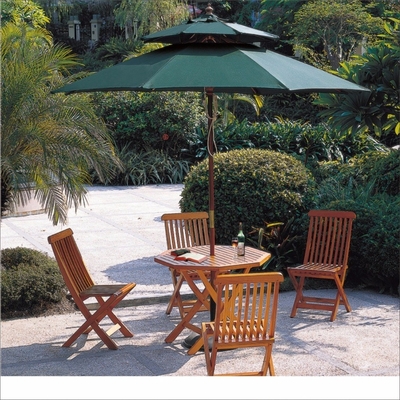Plastic Tips Wooden Beach Patio Cafe Garden Swimming Pool Outdoor Restaurant Umbrella All in 1