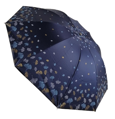 Children's All in 1 Sunny Peach Blossom Ginkgo Dual Folding Umbrella for Sun Protection