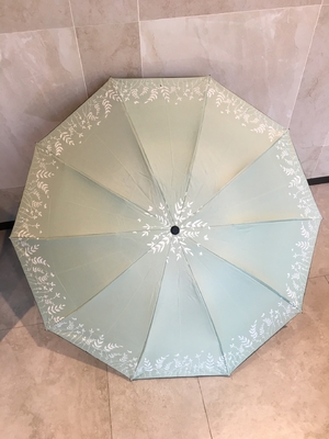 Children's All in 1 Sunny Peach Blossom Ginkgo Dual Folding Umbrella for Sun Protection