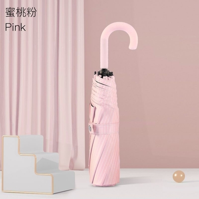 Girls' Three-folding Sunblock Umbrella with UV Protection and Dual-purpose Function